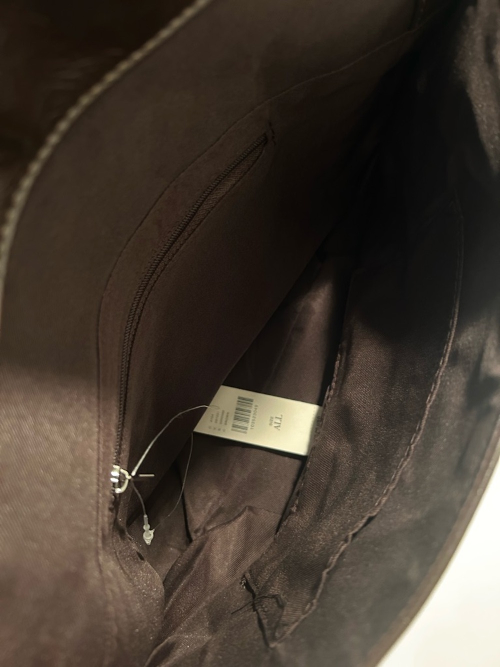 Anthropologie Brown Leather Clutch with Silver Studs - Picture 5 of 6